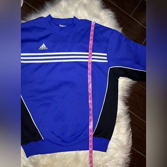 Adidas 3 stripes Purple sweatshirt sz small - Picture 7 of 7